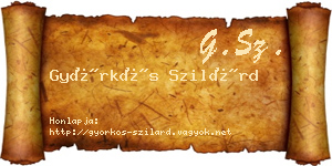 Györkös Szilárd névjegykártya